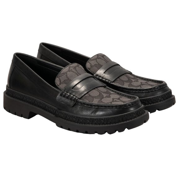 COACH Men's Casual Cooper Loafer With Signature Jacquard And Signature Coin, 9.5 - Picture 1 of 13